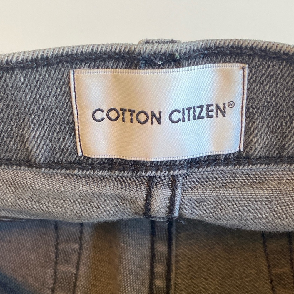 EUC Cotton Citizen XS 25 Gray Denim Jean Shorts Fitted Exposed Button Fly 27x6.5 - Picture 9 of 13